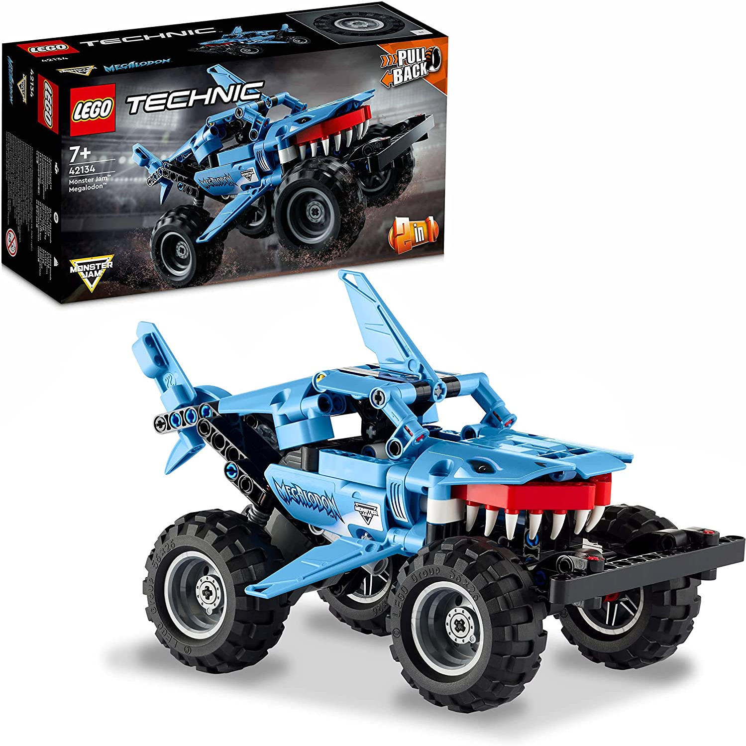 动态十足的2合1玩具！Lego 乐高42134 Monster Jam巨齿鲨卡车