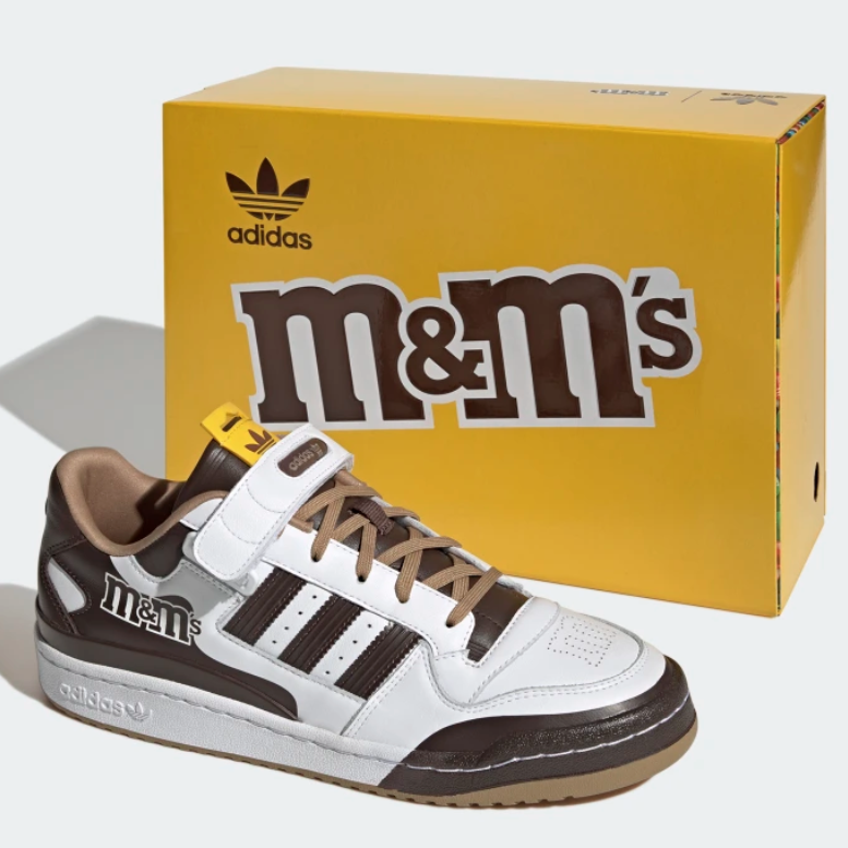 快到碗里来！Adidas联名M&M′S豆 经典复古篮球鞋