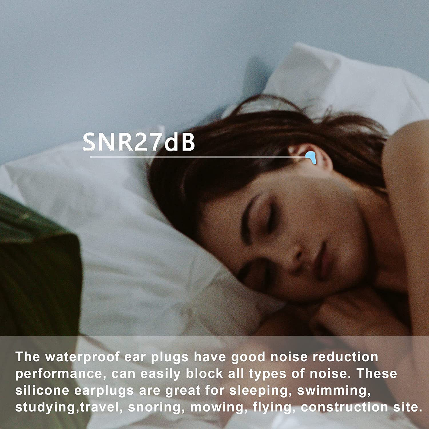 高质量睡眠从安静舒服的隔音空间开始！EXGOX 硅胶可塑蜡耳塞14对