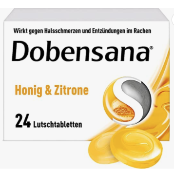 Dobensana 喉咙痛含片蜂蜜柠檬口味