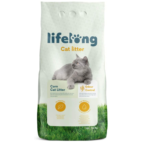 用完即可堆肥，环保又健康的玉米砂！Lifelong 玉米猫砂 10L