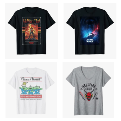 Amazon Merch 星球大战/迪士尼/怪奇物语主题T恤/长衫