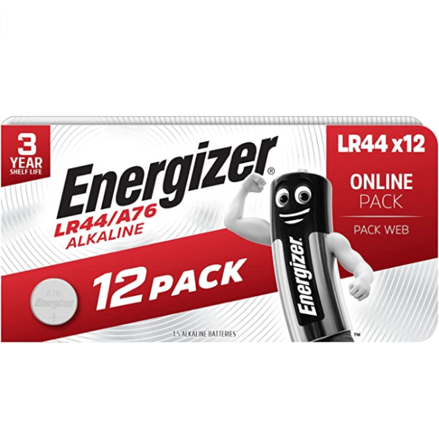 Energizer LR44/A76 纽扣电池 12只装