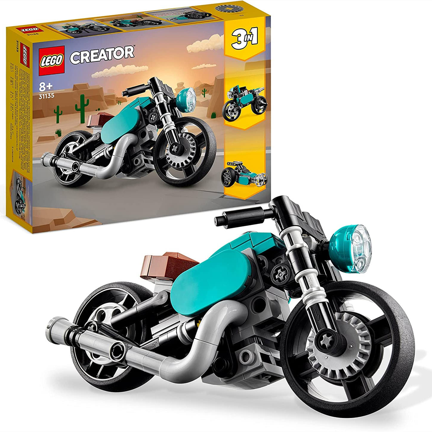 创意百变3合1！LEGO 31135 复古摩托车