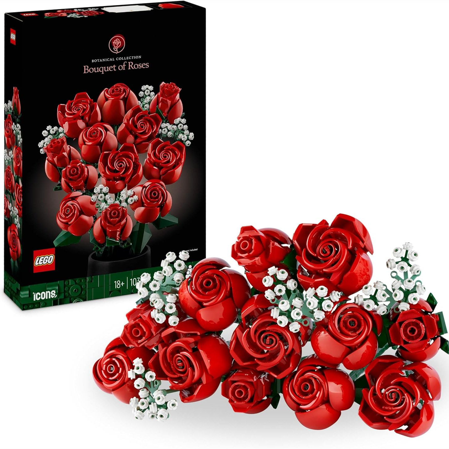 亲手创造一束永不凋谢的玫瑰吧！Lego乐高 10328玫瑰花束