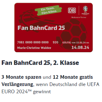 DB放大招啦！德国欧洲杯球迷BahnCard 25