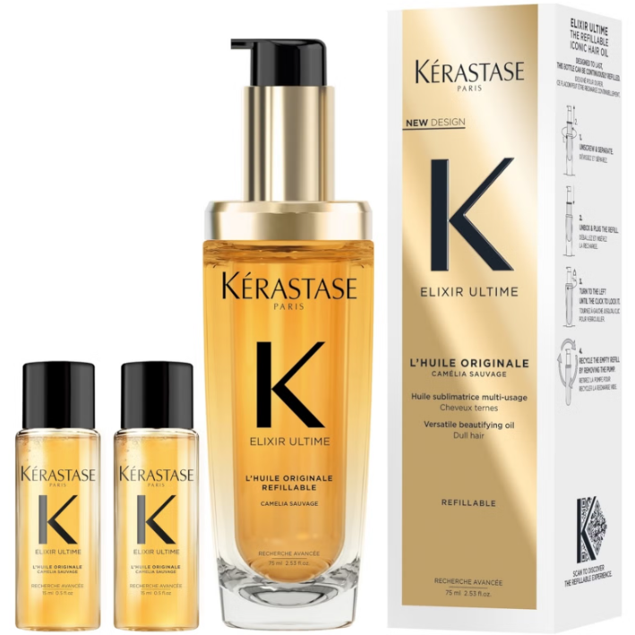 KÉRASTASE/卡诗 山茶花菁纯精华护理原液 75ml正装+2x15ml替换装