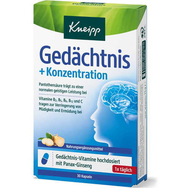 科学背书的真·脑力智宝🧠Kneipp Gedächtnis + Konzentration健脑片30片