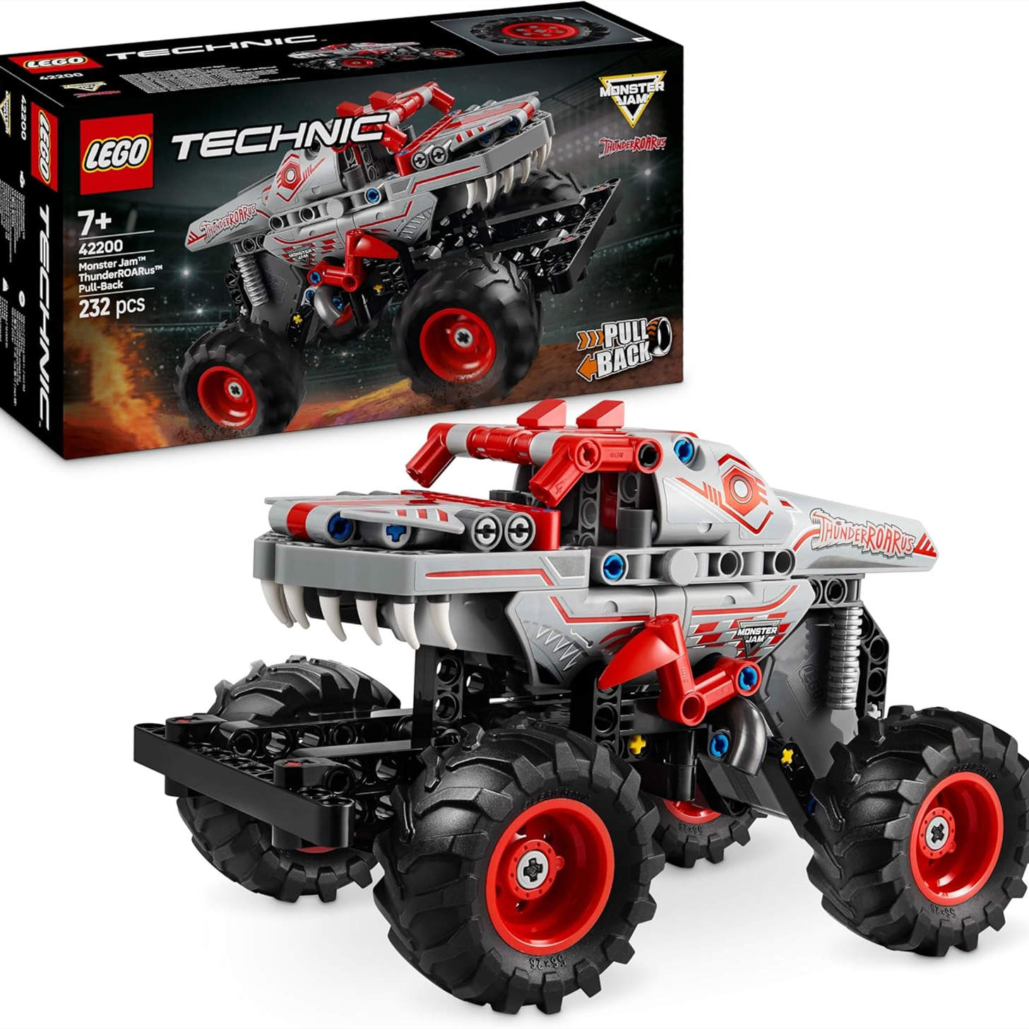 LEGO Technic Monster Jam ThunderROARus 乐高科技组42200恐龙回力车