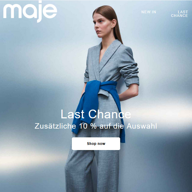 法式轻奢代表品牌Maje