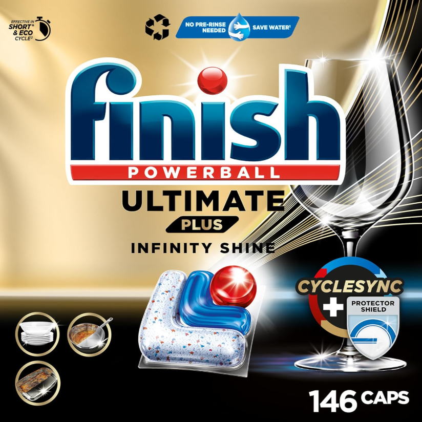 Finish Ultimate Plus Infinity Shine洗碗机片146粒