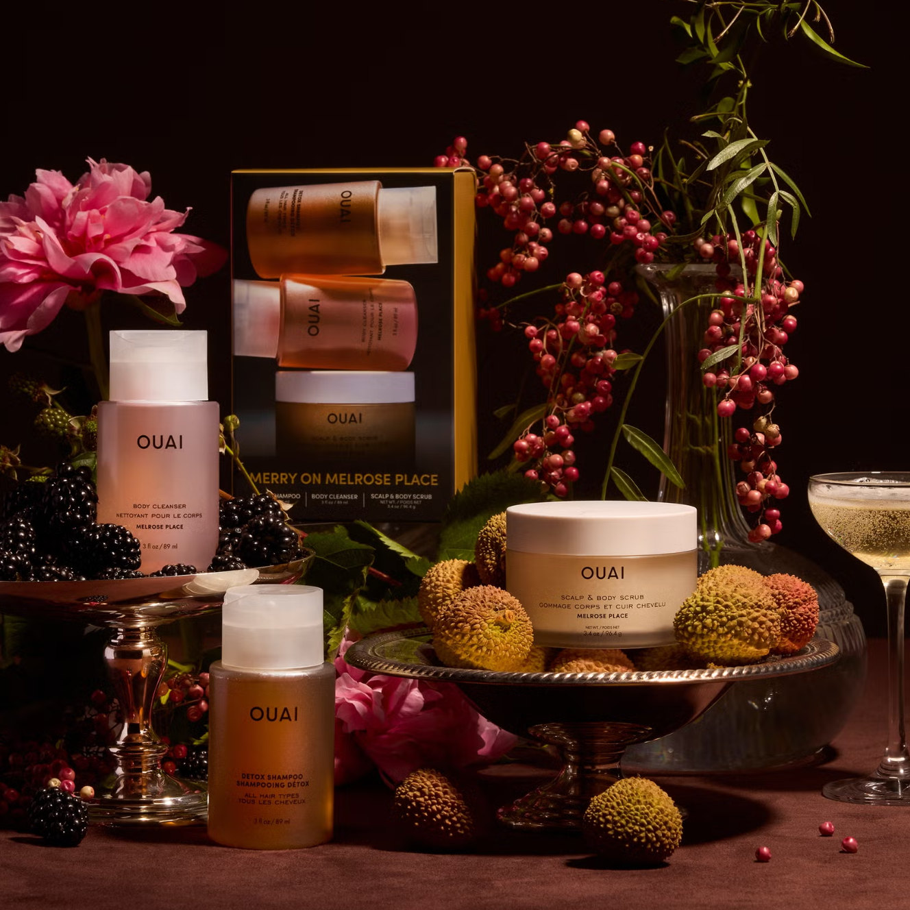 🌹一秒魂穿洛杉矶玫瑰大道！OUAI Merry On Melrose 节日限定套装2025