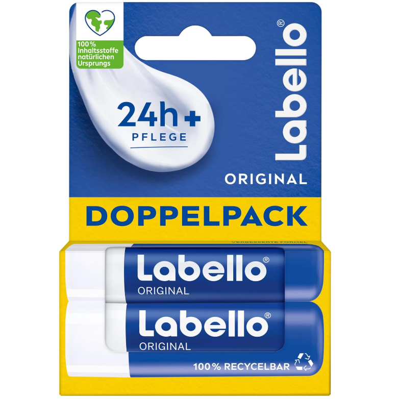 滋润双唇更好kisskiss！Labello 经典唇膏2支装