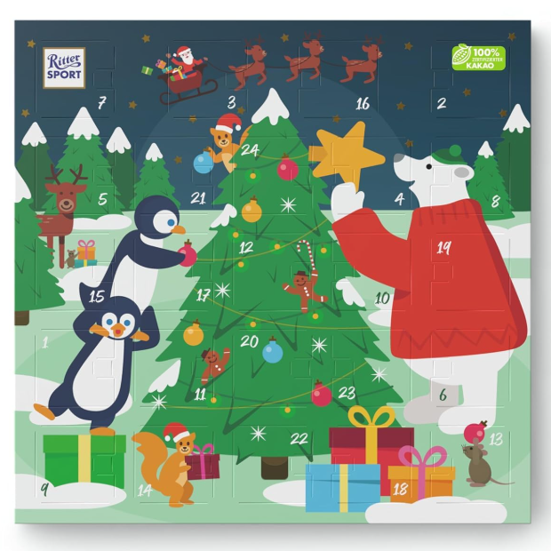 Ritter Sport 方形巧克力圣诞日历 2025年