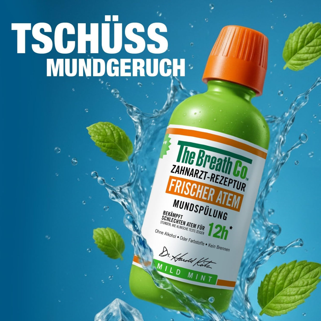 打造整天自信呼吸！🌱The Breath Co. 绿色清新漱口水500ml