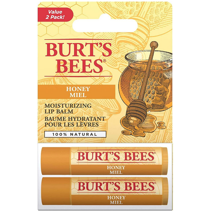 令嘴唇娇嫩润泽、富弹性，真正有效滋润修护双唇！Burt’s Bees蜜蜡润唇膏2支