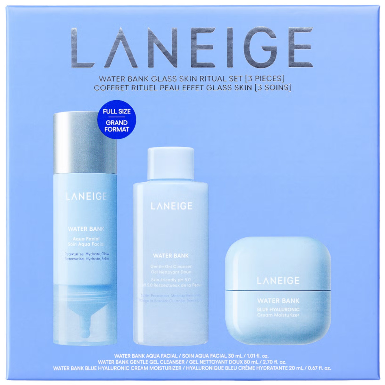 🥹补水银行拯救沙漠肌！LANEIGE/兰芝Water Bank补水套装