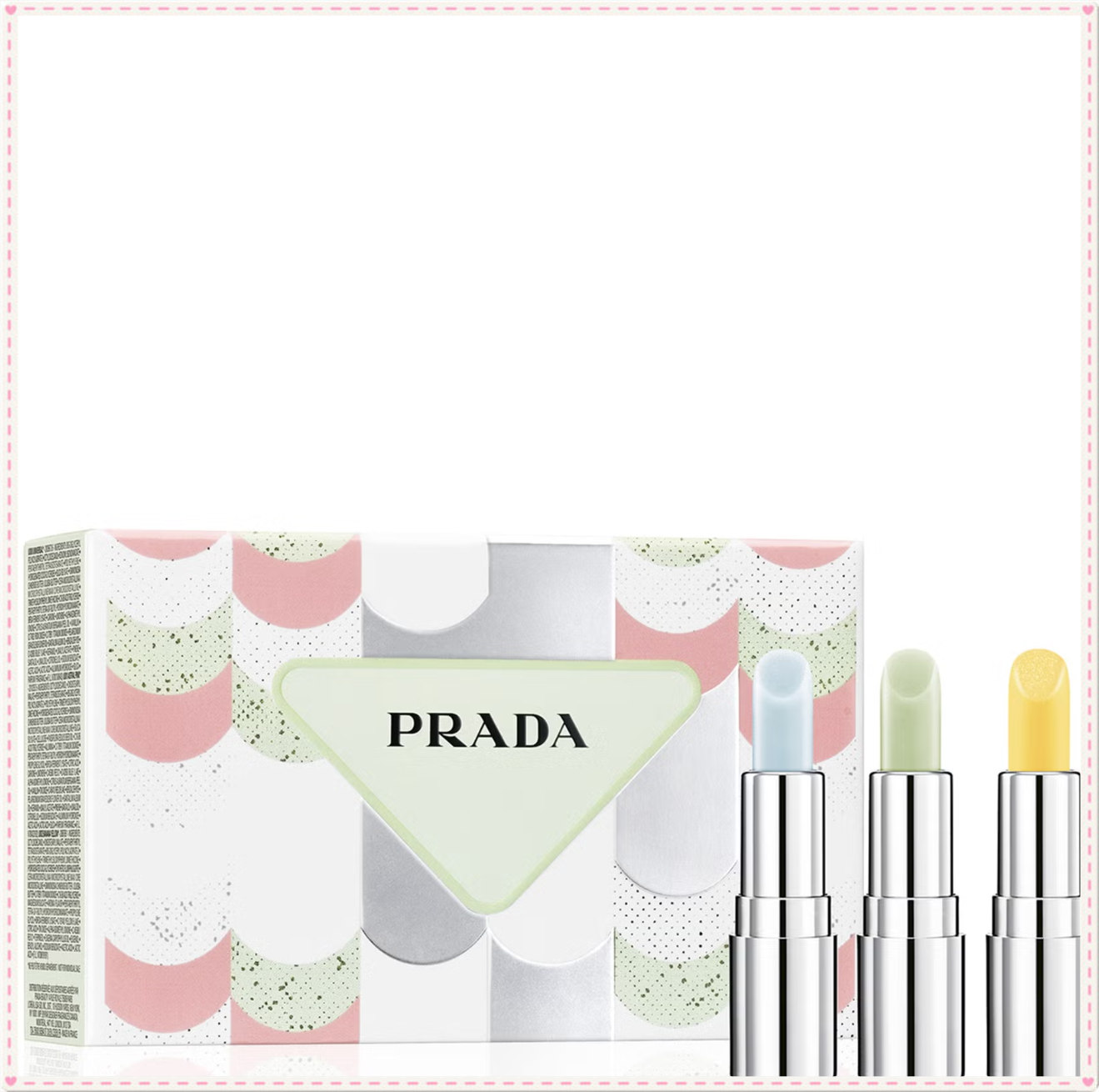 💫透明柔雾、清透粉调、奢华暖金……Prada 迷你润唇膏组合
