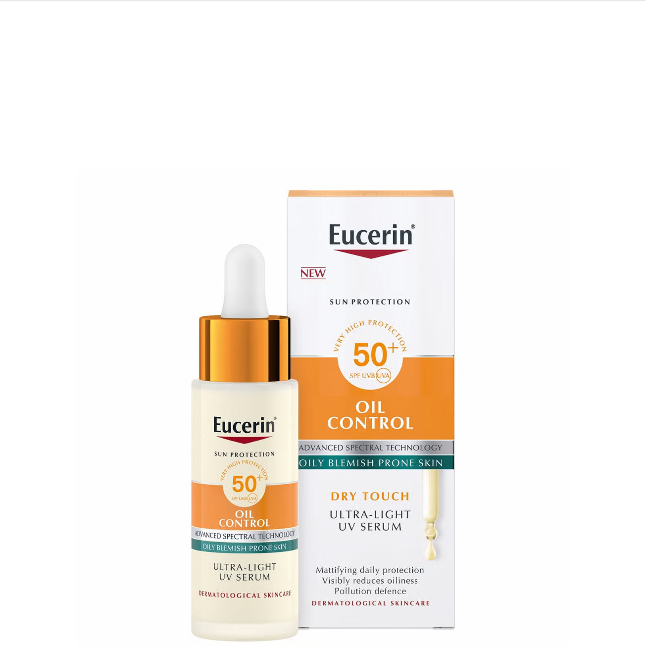 油皮友好的轻透防晒精华！Eucerin Oil Control Ultra-Light Daily Serum SPF 50+防晒精华30ml