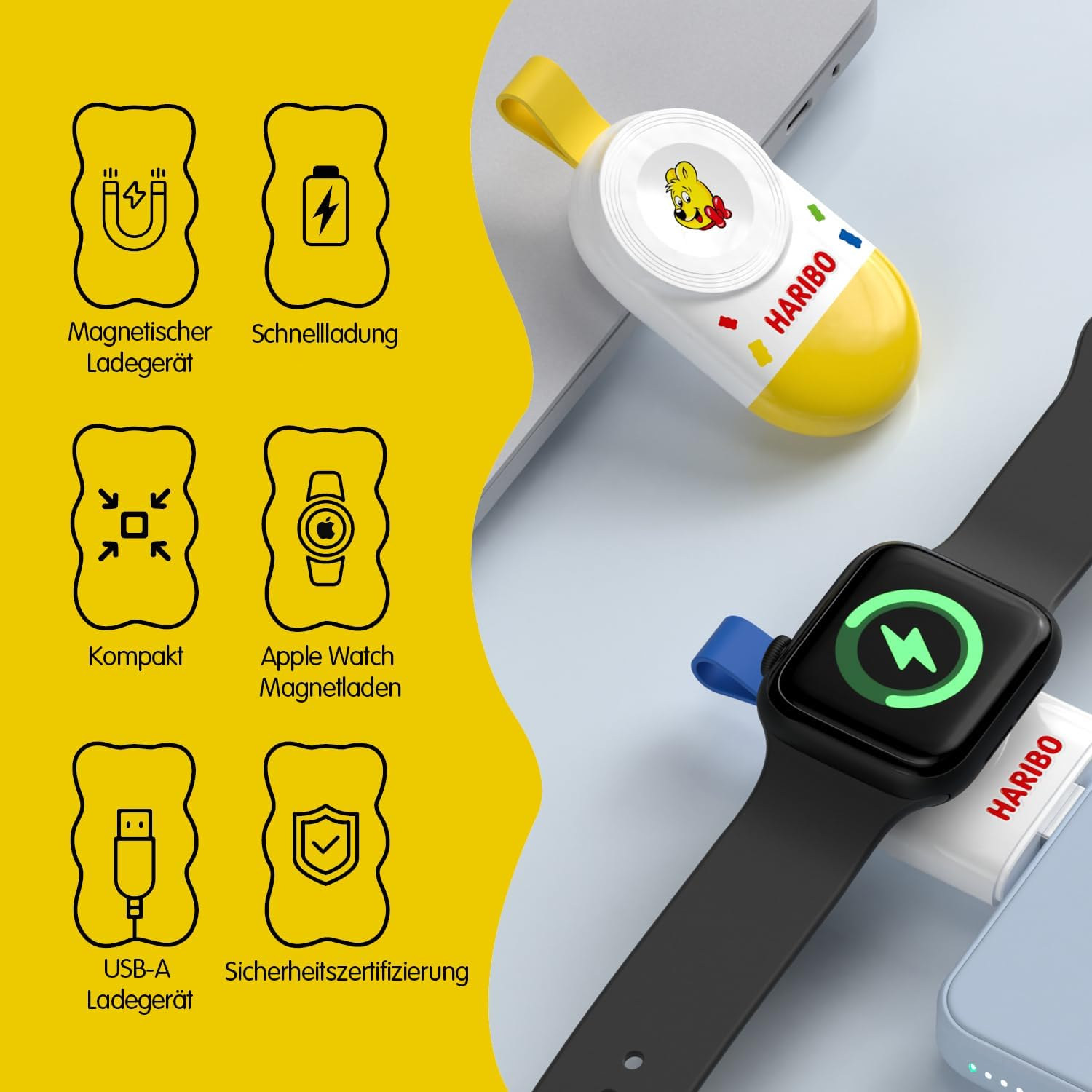 🍬充电这件事变得更甜了！Haribo × Apple 联名Apple Watch 无线充电器