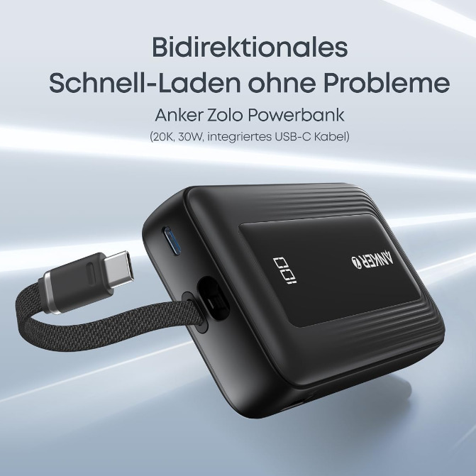 拒绝电量焦虑！Anker Zolo Powerbank 快充充电宝20000mAh