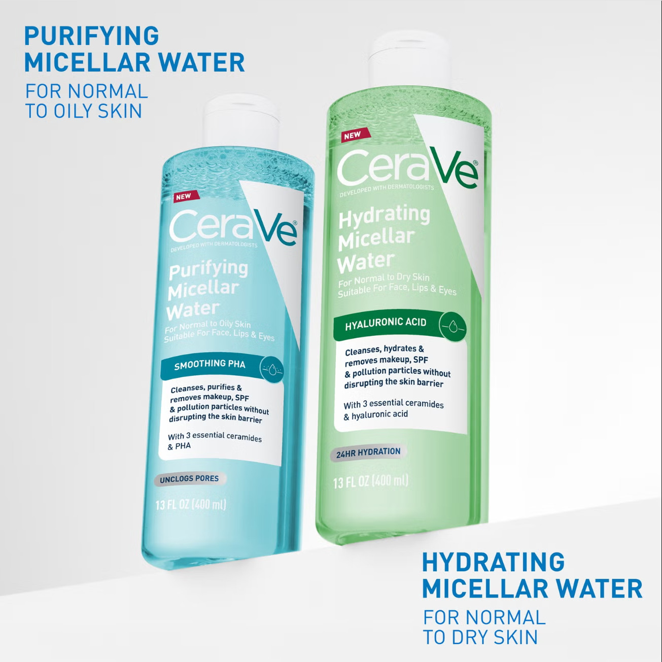 温和卸妆蓝绿瓶！CeraVe卸妆水400ml