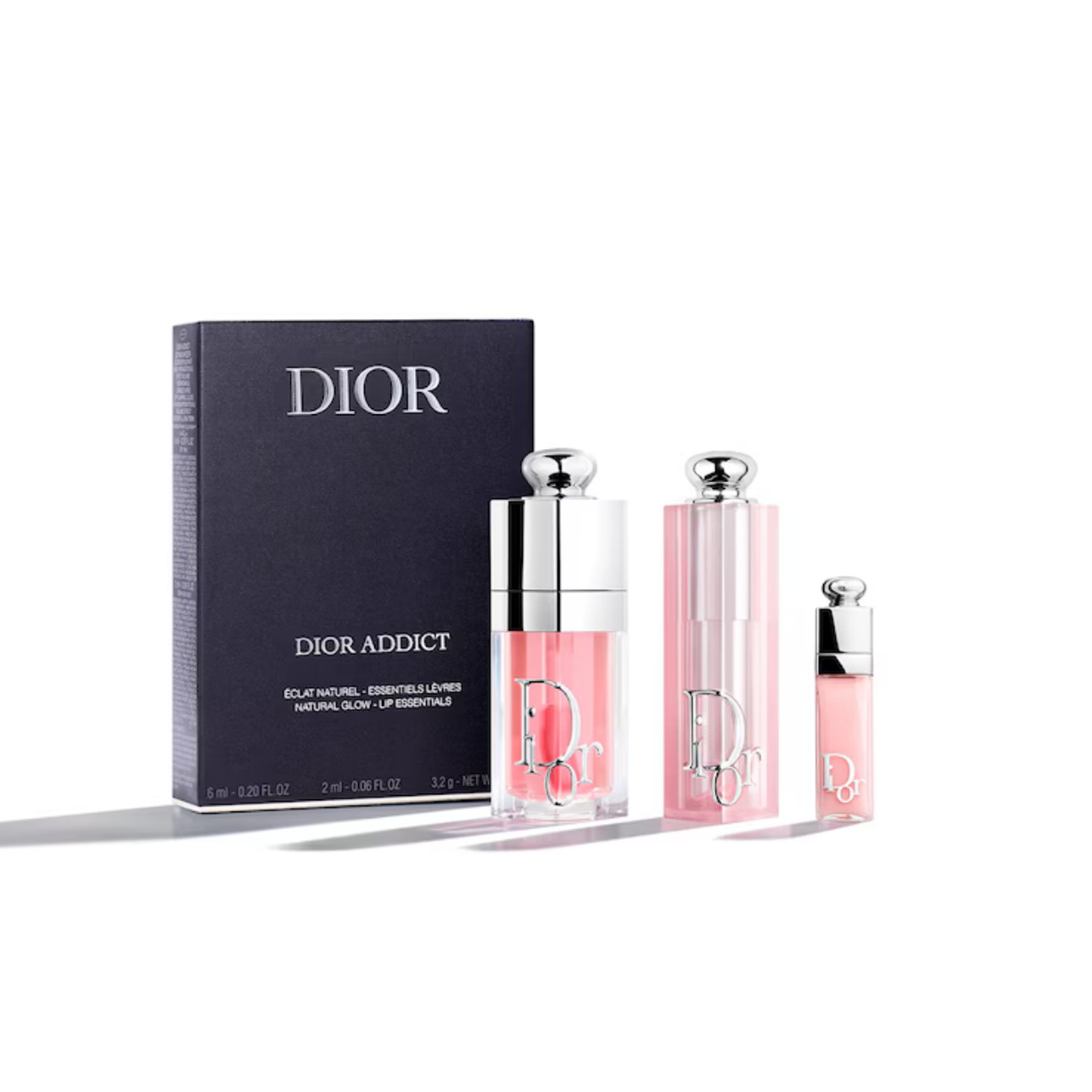 💄养护、显色与高光泽感，润唇膏+唇釉+丰唇蜜！Dior Addict Duo 润唇礼盒