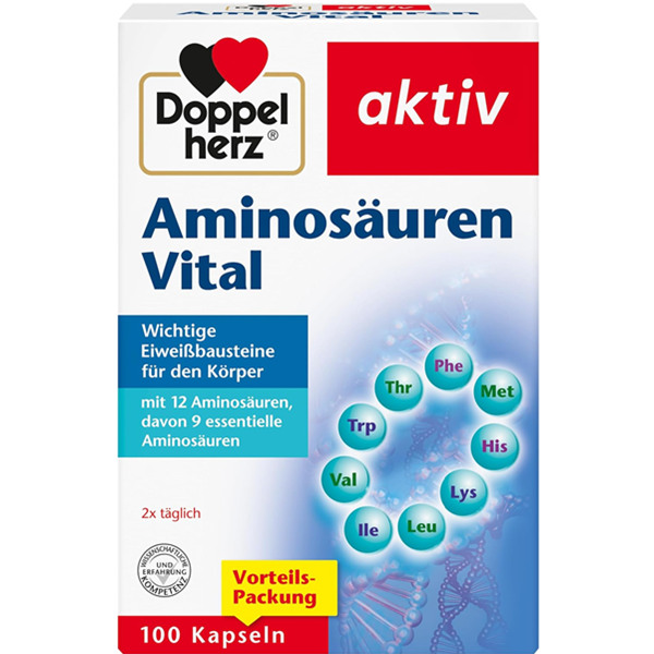 加速肌肉合成效率！Doppelherz Aminosäuren Vital 氨基酸胶囊100片
