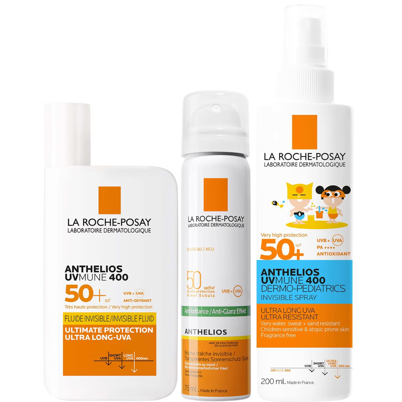 ⛱️全家防晒一套搞定！La Roche-Posay理肤泉 Anthelios Family SPF50 Trio Bundle家庭套装