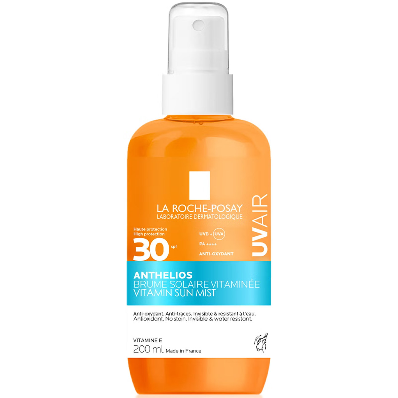 不黏不腻的清爽型防晒喷雾！La Roche-Posay Anthelios UVAIR Vitamin Sun Mist SPF30理肤泉防晒喷雾200ml