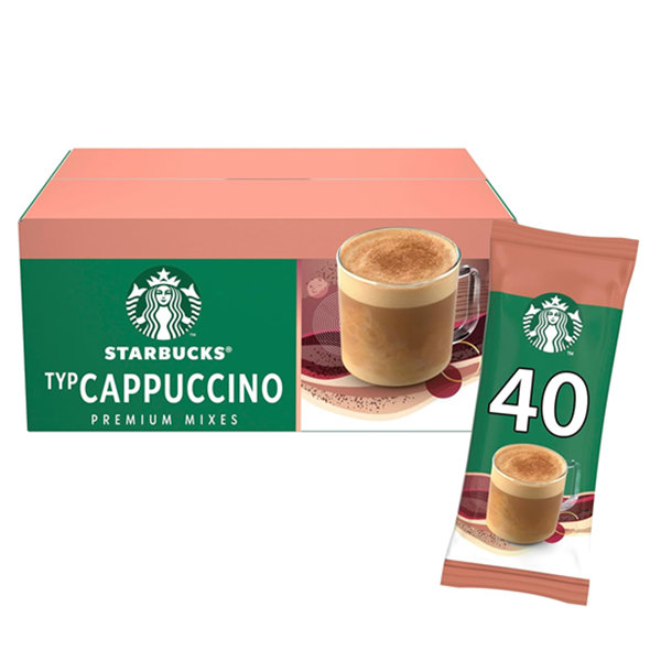 在家还原星巴克！☕STARBUCKS Cappuccino Premium星巴克卡布奇诺速溶咖啡40支