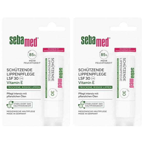 润、防晒、修护，一支搞定！💙 Sebamed SPF30护唇膏2支<