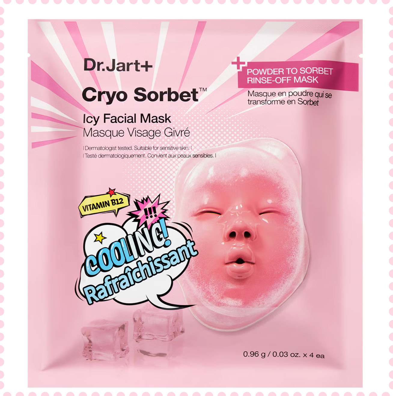 给肌肤也冷静一下！🍧Dr.Jart+ Cryo Sorbet™冰沙感急救面膜