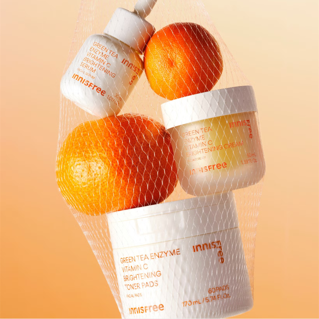 🧡济州柑橘把暗沉肌唤醒！INNISFREE 维C焕亮面霜50ml