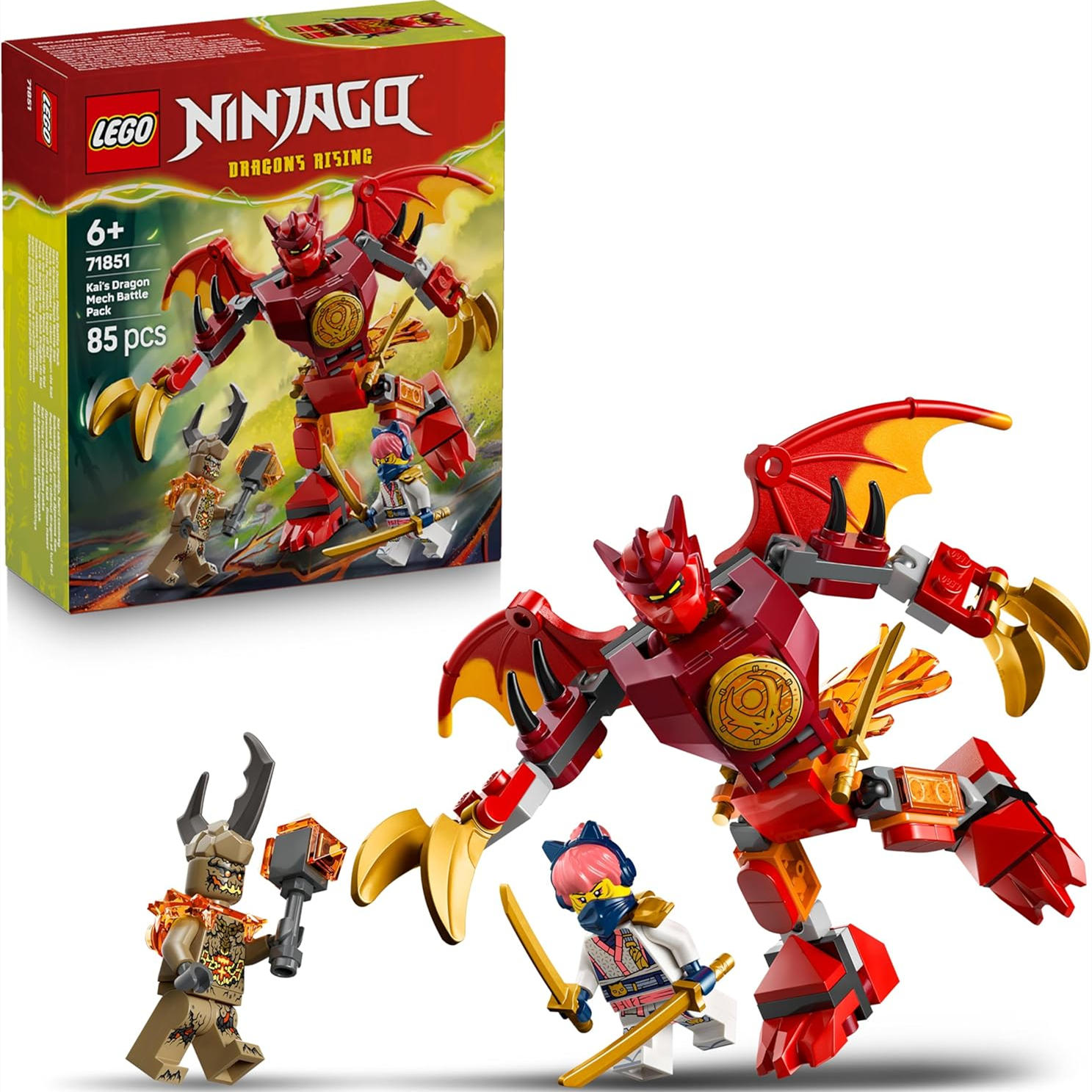 🐉⚔️LEGO NINJAGO Kai’s Dragon Mech Battle Set乐高忍者龙之崛起机甲冒险