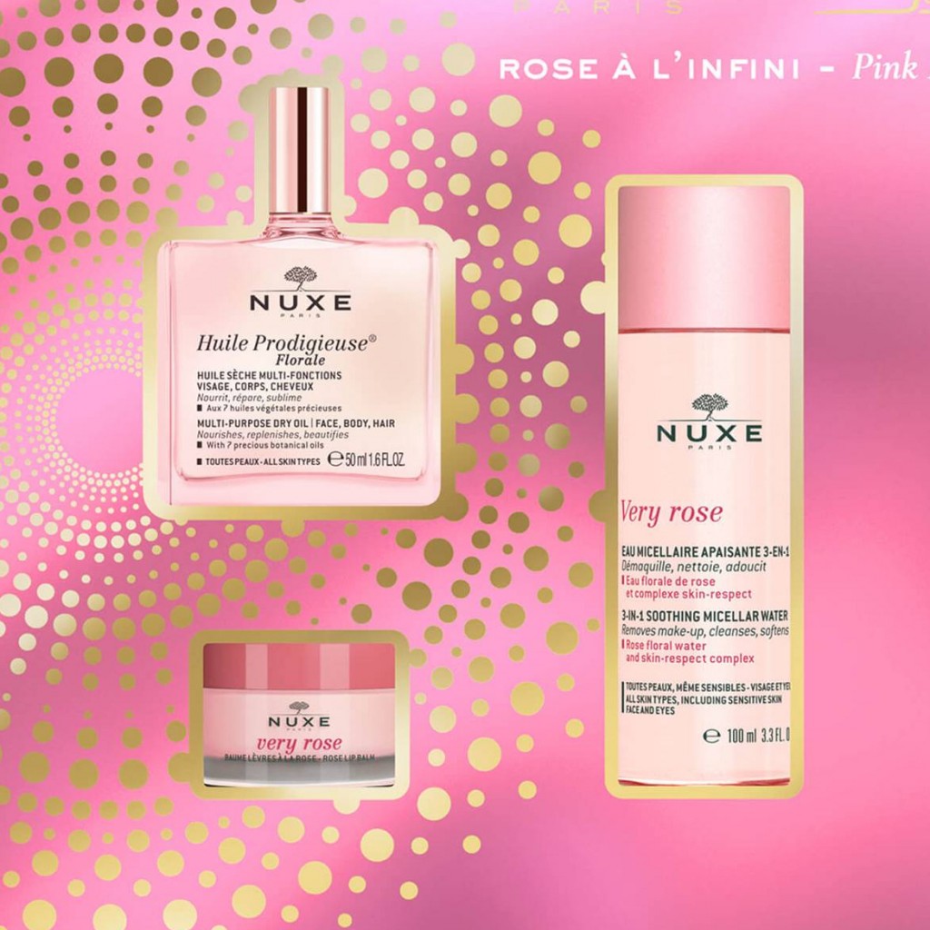 探索巴黎标志性护肤品牌 NUXE/欧树 Pink Fever 粉漾狂想圣诞套装