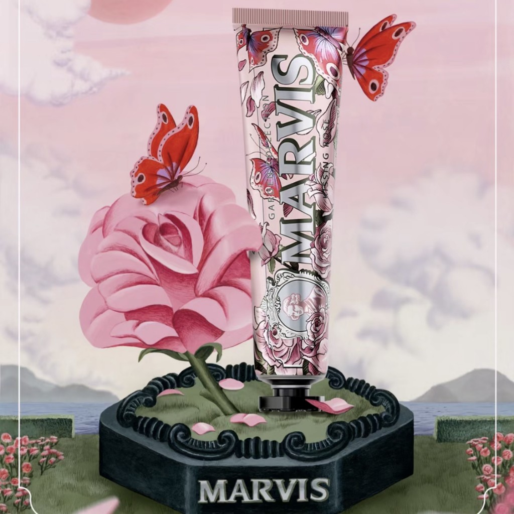Marvis/玛尔仕 全新「秘境玫瑰」牙膏75ml